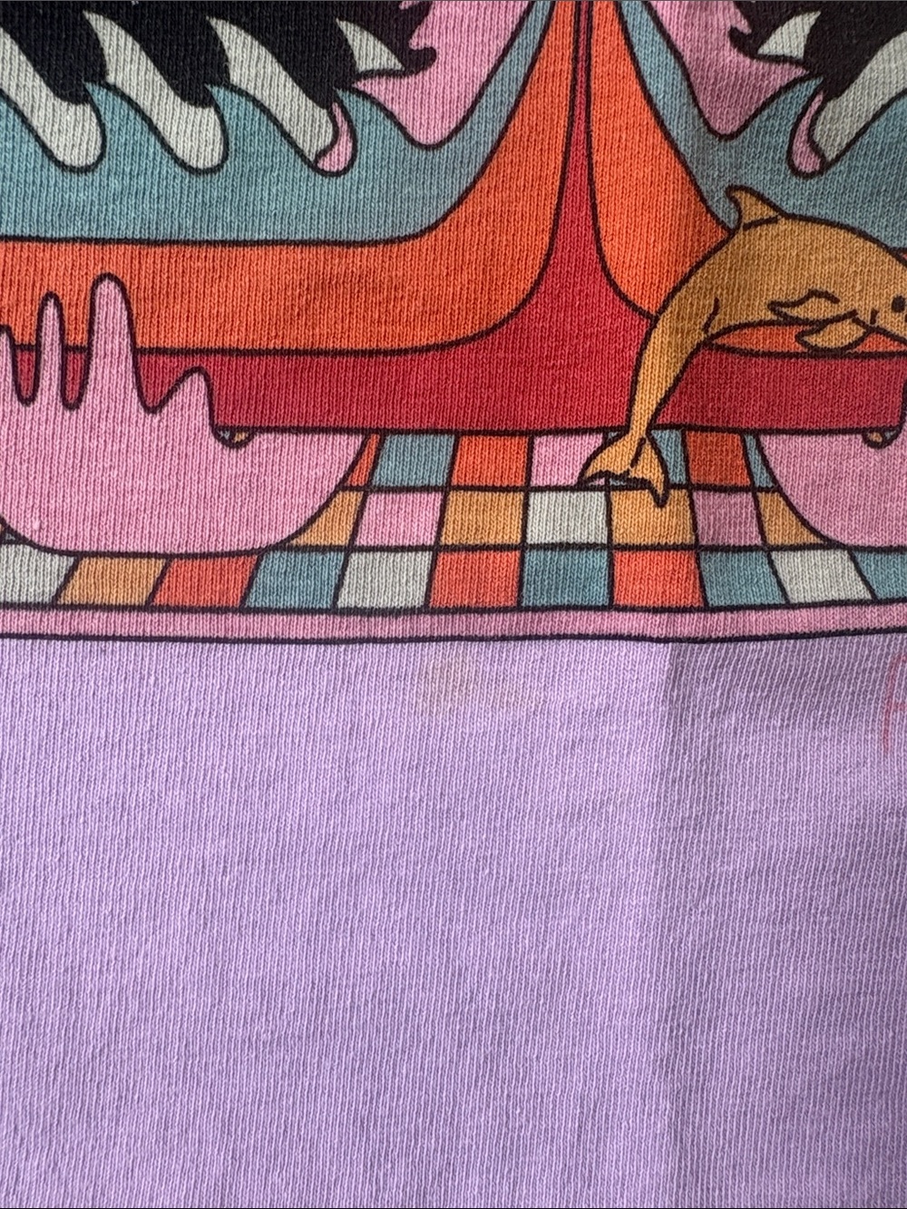 Lilac Retro Graphic Crop Tank Top - Picture 5 of 7